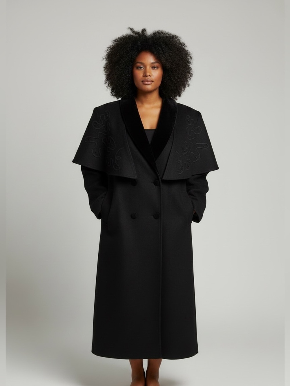 Vintage Basile Victorian Gothic Wool Trench Coat